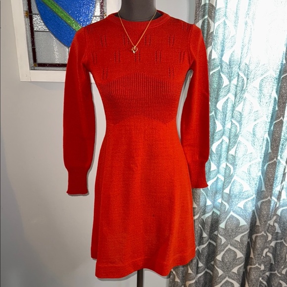 Vintage 1960’s Tricots Union Made Knit Dress - Picture 1 of 11